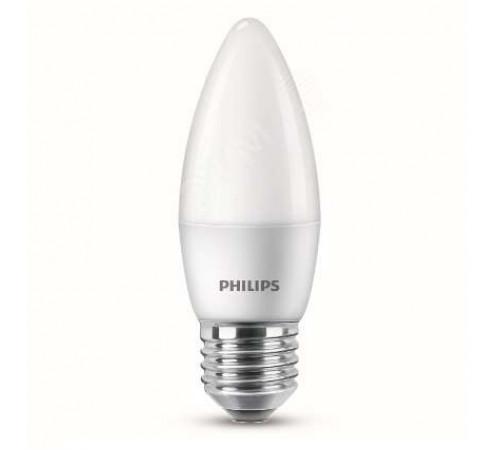 Лампа светодиодная ESS LED Candle 6.5-60Вт свеча матовая 2700К тепл. бел. E27 827 B38 ND FR PHILIPS 929001811407