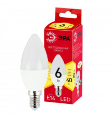 Лампа светодиодная LINE LED B35-6W-827-E14 R B35 6Вт свеча E14 тепл. бел. ЭРА Б0052383