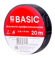 Изолента класс А 0.18х19мм (рул.20м) черн. EKF plc-iz-a-b