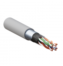 Кабель витая пара F/UTP кат.5E 4 пары 24 AWG solid PVC сер. TERACOM PRO EKF TRP-5EFTP-04PVC-GY-IN3