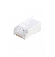 Разъем RJ45 (8P8C) под витую пару кат.5E экранир. PLUG-8P8C-U-C5-SH-100 универс. (для ож и мж кабеля) (уп.100шт) Hyperline 49375