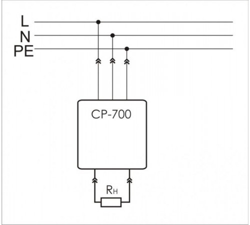 Реле напряжения CP-700 (однофазный; цифровая индикация напряжения тип корпуса вилка-розетка; 150-300В 16А 1NO IP20) F&F EA04.009.010