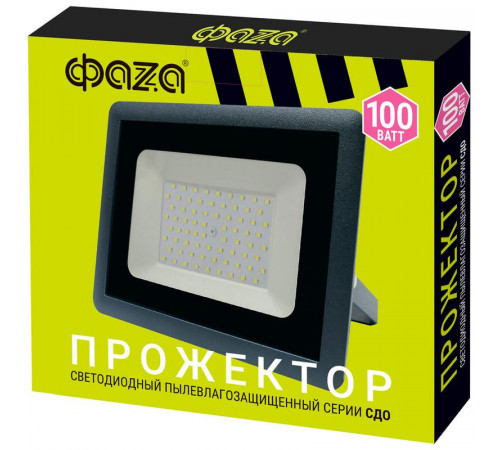 Прожектор светодиодный СДО-10 100Вт 6500К IP65 230В ДО GR ФАZА 5033641