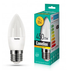 Лампа светодиодная LEDRB/5-C35/830/E27 5Вт 220В LED-M C37 3000К E27 Camelion 15051