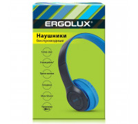 Наушники накладные с микрофоном беспроводные ELX-BTHP01-C06 FM MP3 коробка син. ERGOLUX 15357