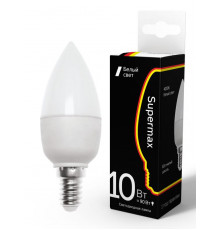 Лампа светодиодная Supermax 10Вт свеча E14 230В 4000К КОСМОС Sup_LED10wCNE1440