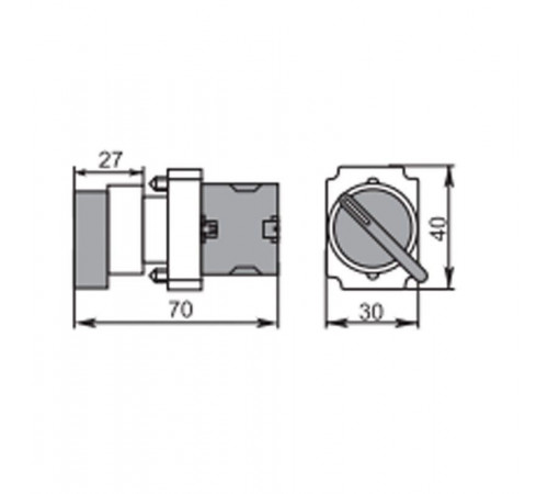 Переключатель BD32 3P короткая ручка NO Rexant 36-5551