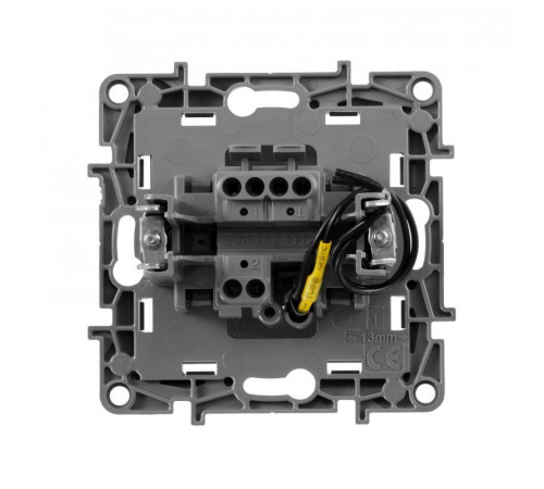 Выключатель 1-кл. СП Etika 10А IP20 250В 10AX с подсветкой/индикацией безвинтов. зажимы механизм алюм. Leg 672403