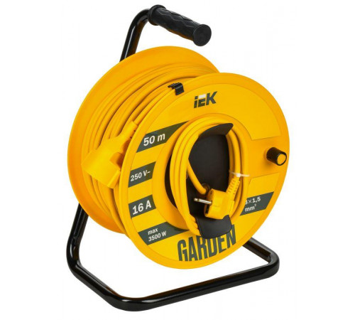 Удлинитель на катушке 1х50м Garden УК50 2P+PE 3х1.5кв.мм IEK GD-KP20-16-01-50