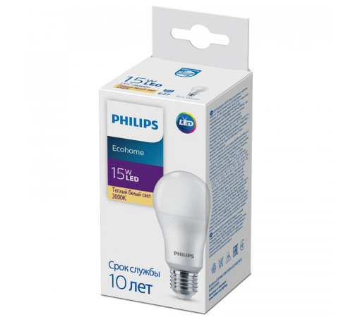 Лампа светодиодная Ecohome LED Bulb 15Вт 1350лм E27 830 RCA Philips 929002305017