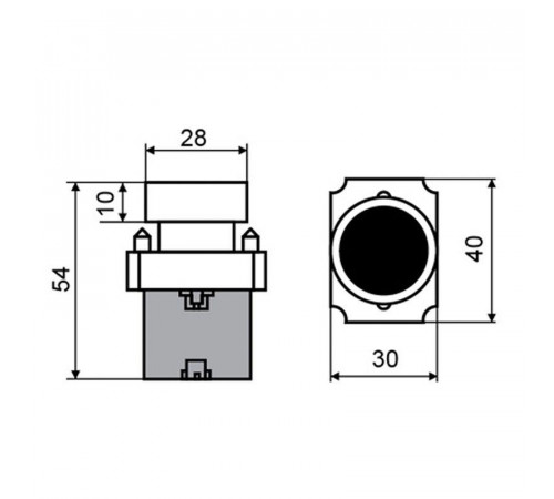 Кнопка XB2 желт. NO Rexant 36-5521