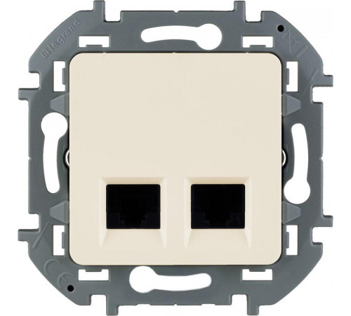 Розетка компьютерная 2-м Inspiria RJ45 кат.6 UTP механизм сл. кость Leg 673841