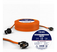 Удлинитель-шнур 1х10м с заземл. 6А IP20 3х0.75 TOKOV ELECTRIC TKE-SS10-075-Z