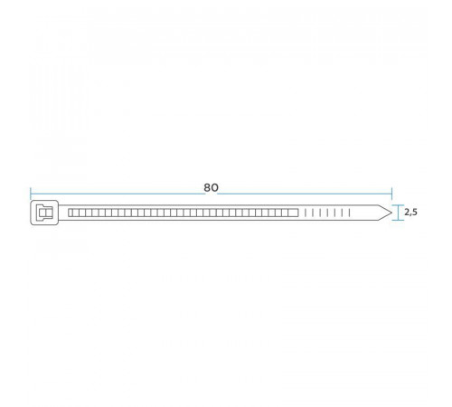 Хомут кабельный 2.5х80 нейл. черн. (уп.100шт) Rexant 07-0081