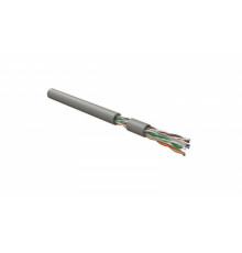 Кабель витая пара U/UTP кат.6 4х2х23AWG solid LSZH нг(А)-HF UUTP4-C6-S23-IN-LSZH-GY-305 сер. (уп.305м) Hyperline 42048