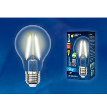 Лампа светодиодная LED-A60-12W/3000K/E27/CL PLS02WH Sky 12Вт A 3000К тепл. бел. прозр. картон Uniel UL-00004866