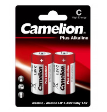 Элемент питания алкалиновый C/LR14 1.5В Plus Alkaline LR14-BP2 BL-2 (блист.2шт) Camelion 1653