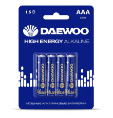 Элемент питания алкалиновый AAA/LR03 1.5В High Energy Alkaline 2021 BL-4 (уп.4шт) DAEWOO 5030381