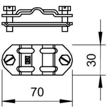 Вставка разделительная Rd8-10 /FL 30х40 233 A VA OBO 5336457