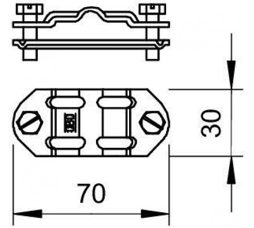 Вставка разделительная Rd8-10 /FL 30х40 233 A VA OBO 5336457