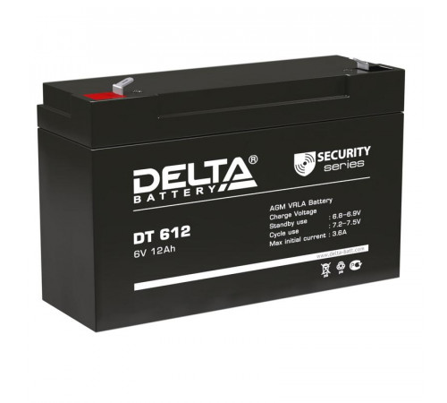 Аккумулятор ОПС 6В 12А.ч Delta DT 612