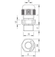 Ввод кабельный Dкаб. 16-28 (Dмонтаж. отв. 40) IP68 свет. сер. V-TEC VM40 LGR OBO 2022872