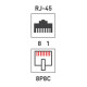 Розетка сетевая LAN на стену 1 гнездо 8Р8С (RJ-45) 5кат. Rexant 06-0104-B