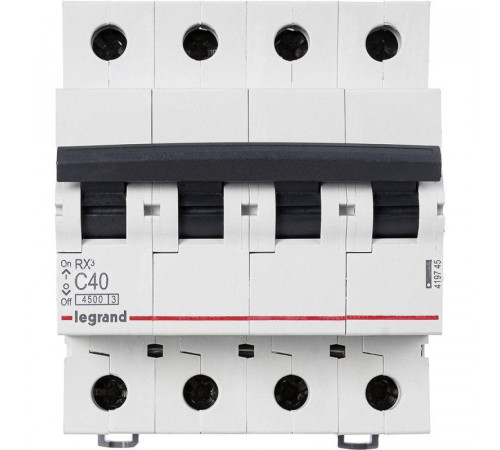 Выключатель автоматический модульный 4п C 40А 4.5кА RX3 Leg 419745