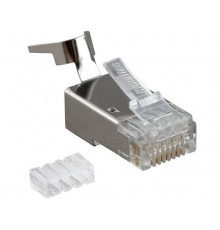 Разъем RJ45 8P8C кат.6 FTP PLUG-8P8C-UV-C6-TW-SH-10 экранир. универс. (уп.10шт) Hyperline 49340