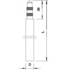 Стержень заземл. оцинк. d20х1500мм 219 20 ST FT (дл.1.5м) OBO 5000750