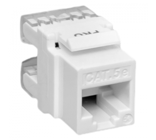 Модуль Keystone RJ45 кат.5E неэкранир. 110 IDC 180град. бел. TERACOM PRO EKF TRP-KSTN-180D-5EUTP-WH