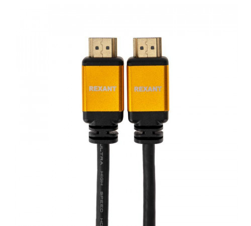 Кабель HDMI - HDMI 2.1 1.5м Gold Rexant 17-6003