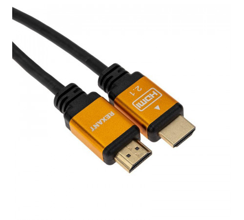 Кабель HDMI - HDMI 2.1 1.5м Gold Rexant 17-6003