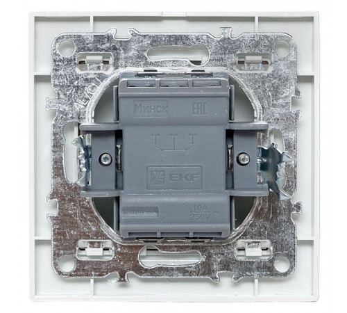 Выключатель 1-кл. СП Минск 10А IP20 бел. Basic EKF ERV10-021-10