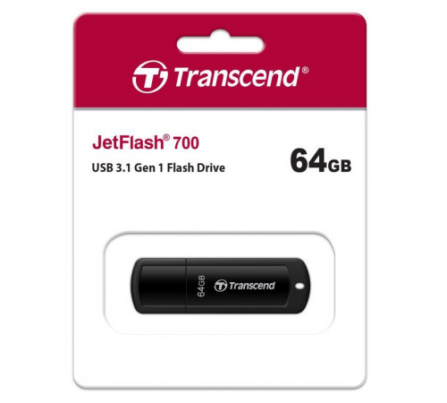 Флеш-накопитель TS64GJF700 64GB JetFlash 700 (black) USB3.0 Transcend 1000501732