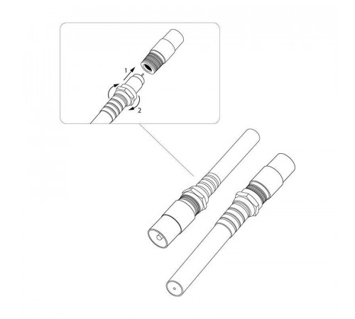 Переходник гнездо F-штекер TV Rexant 05-4303