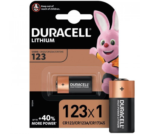 Элемент питания литиевый CR123 BP-1 ULTRA (блист.1шт) Duracell A0001263