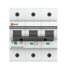 Выключатель автоматический модульный 3п C 80А 15кА ВА 47-125 PROxima EKF mcb47125-3-80C