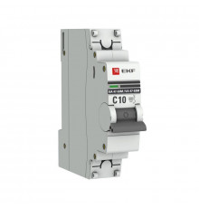 Выключатель автоматический модульный 1п C 10А 6кА ВА 47-63M электромагнит. расцеп. PROxima EKF mcb4763m-6-1-10C-pro