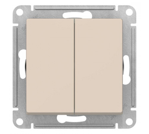 Переключатель перекрестный 2-кл. AtlasDesign 2хсх.7 10АХ механизм беж. SE ATN000273