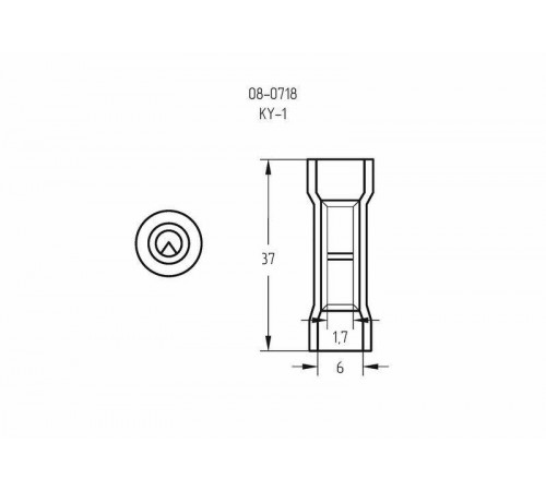 Гильза соединительная изолированная термоус. СГИ-т L-37мм 0.5-1кв.мм KY-1 красн. (уп.100шт) REXANT 08-0718