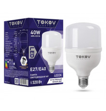 Лампа светодиодная 40Вт HP 4000К Е40/Е27 176-264В TOKOV ELECTRIC TKE-HP-E40/E27-40-4K