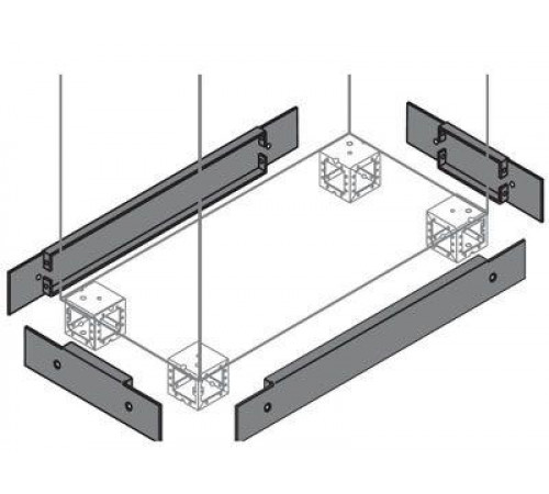 Фланец цоколя торц. 100х1200мм (уп.2шт) ABB ZN1200