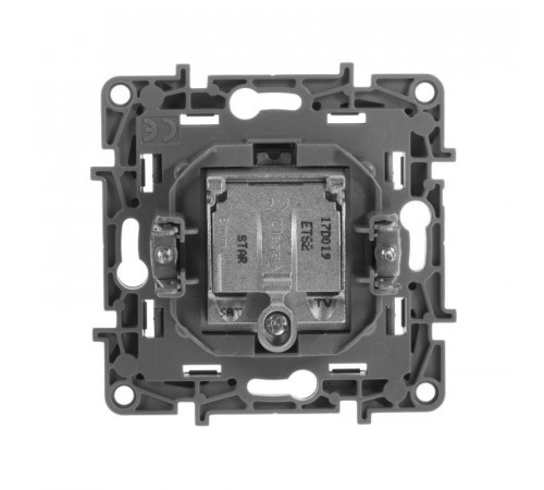 Розетка телевизионная TV/SAT СП Etika двухкабельная механизм антрацит Leg 672657