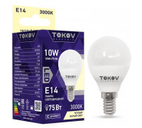 Лампа светодиодная 10Вт G45 3000К Е14 176-264В TOKOV ELECTRIC TKE-G45-E14-10-3K