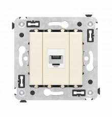 Розетка телефонная 1-м СП Avanti "Ванильная дымка" RJ12 без шторок механизм DKC 4405613