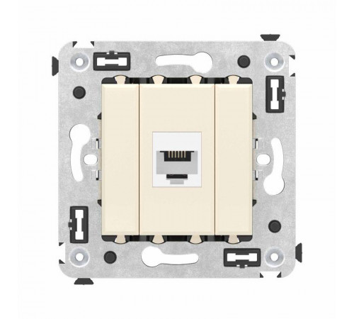 Розетка телефонная 1-м СП Avanti "Ванильная дымка" RJ12 без шторок механизм DKC 4405613