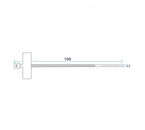 Хомут кабельный 2.5х100 под маркер нейл. бел. (уп.100шт) Rexant 07-0106