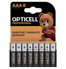 Элемент питания алкалиновый AAA/LR03 (блист. 8шт) Professional Opticell 5052008