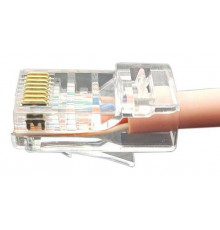 Разъем легкой оконцовки PLEZ-8P8C-U-C6-100 RJ-45 (8P8C) под витую пару кат.6 (50 µ"/ 50 микродюймов) универс. (для ож и мж кабеля) (уп.100шт) Hyperline 403343